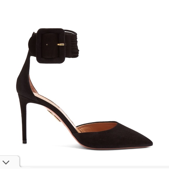 Aquazzura Casablanca Black Suede Pump - Picture 2 of 11
